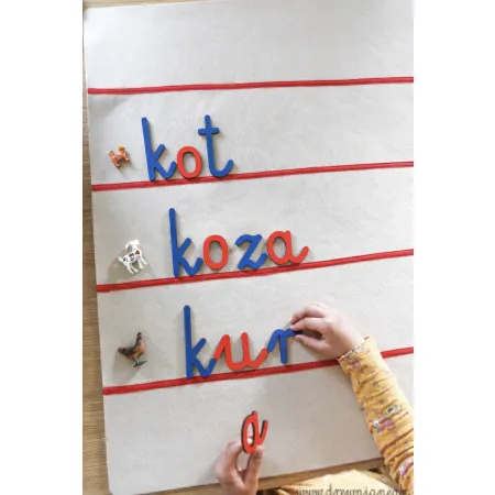 Zestaw: ruchomy alfabet + mata + karty edu. + litery duże